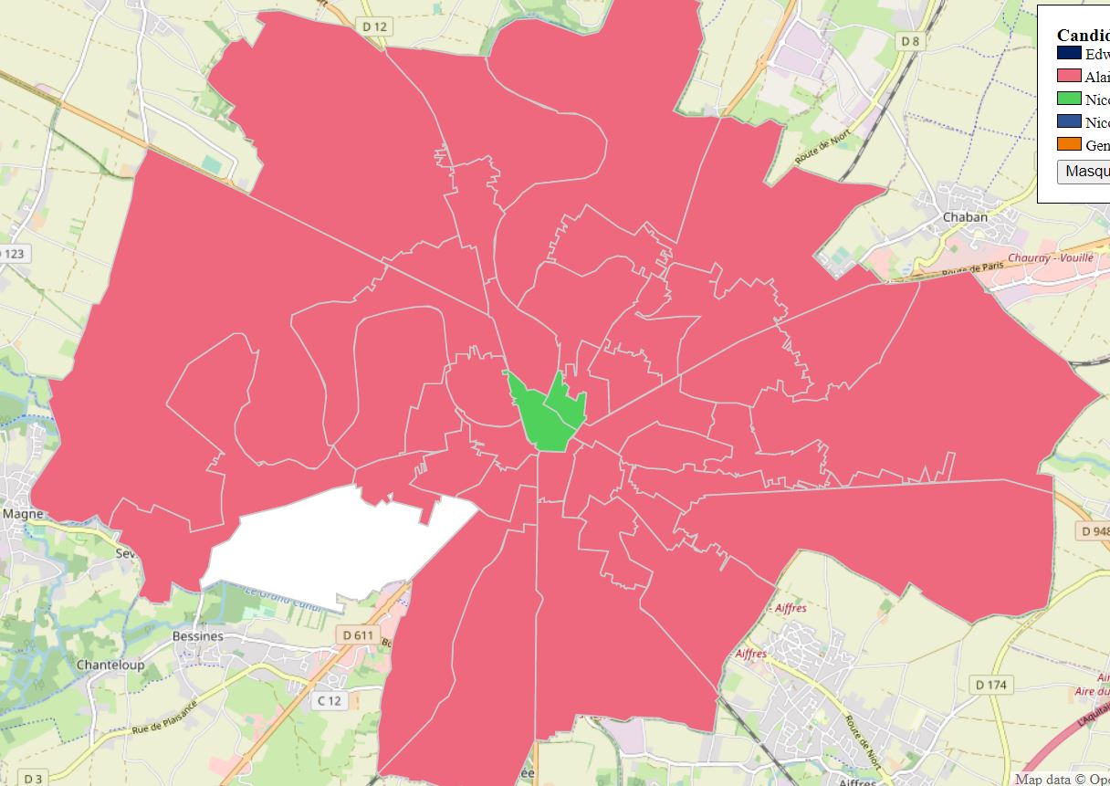 Résultats par bureau