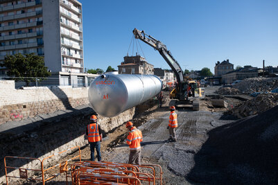 Gare Niort Atlantique : citernes eaux de pluie - Agrandir l'image 120 sur [166], fenêtre modale