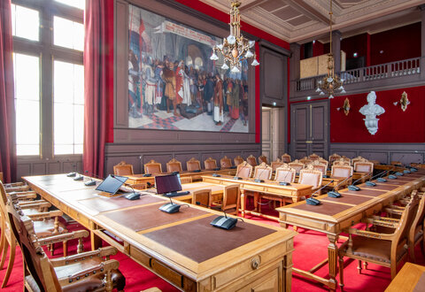 Restauration de la salle du conseil municipal