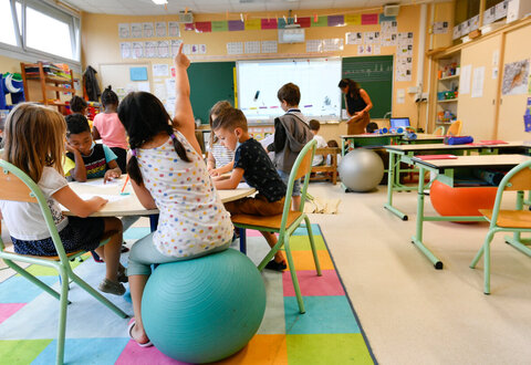 Classe flexible grande section/CP à l'école Louis-Aragon © Darri